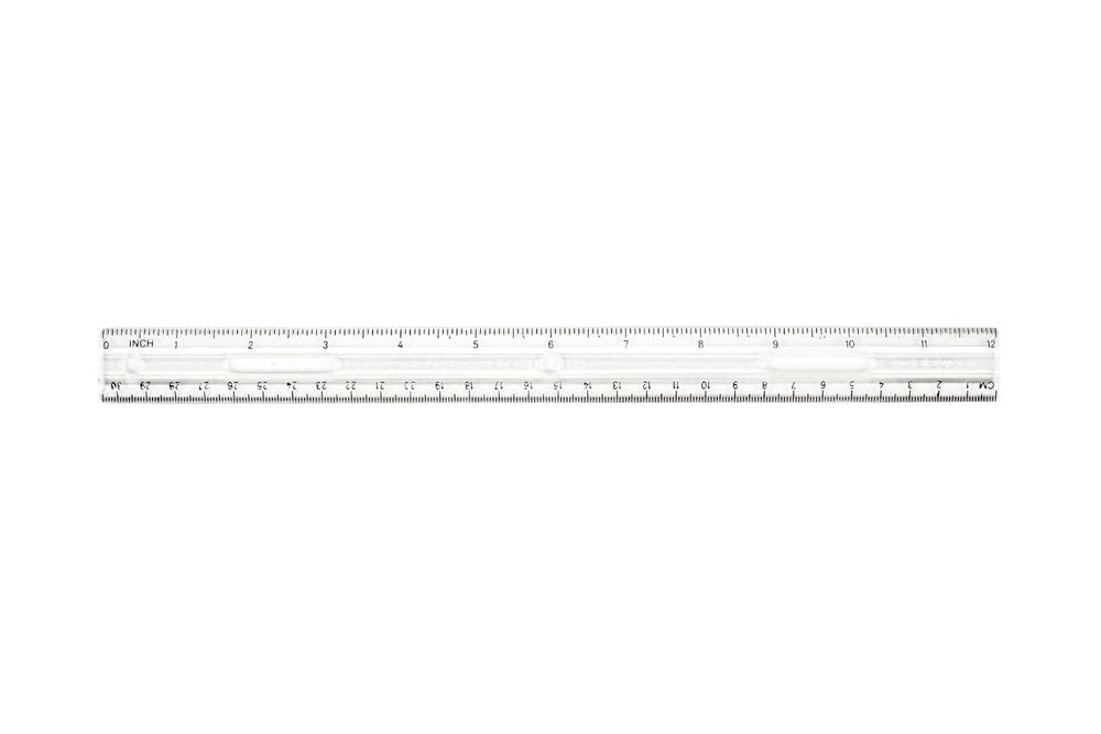 Ruler Clear Plastic 12 inch