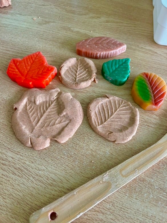 Sensory Play Stones Leaves