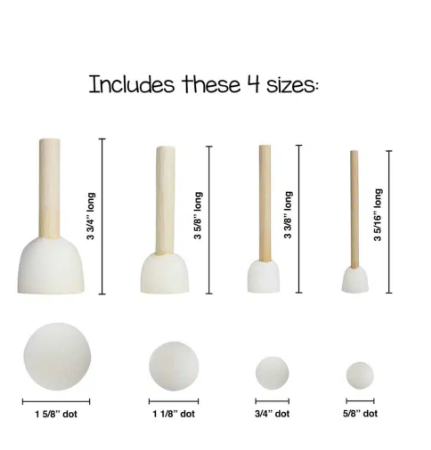 Dot Daubers Paint Brushes 40 assorted sizes