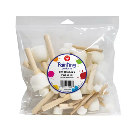 Dot Daubers Paint Brushes 40 assorted sizes