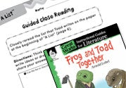 Frog and Toad Together Close Reading and Text-Dependent