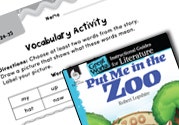 Put Me in the Zoo Vocabulary Activities Ebook