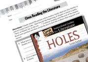 Holes Close Reading and Text-Dependent Questions Ebook