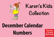 December Calendar Numbers Ebook
