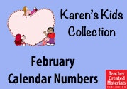 February Calendar Numbers Ebook