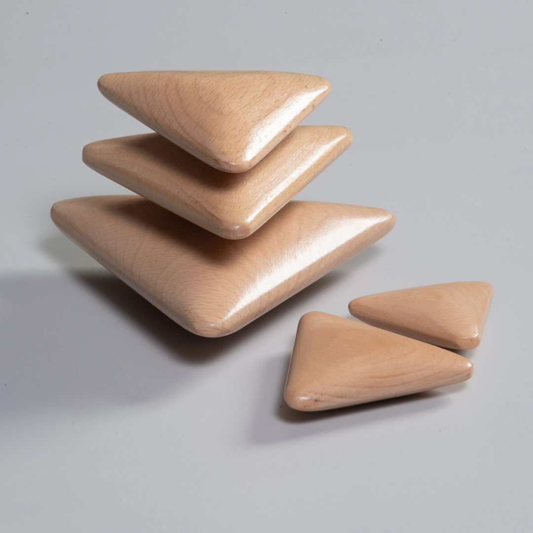 Wooden Stacking Triangles 5 pk