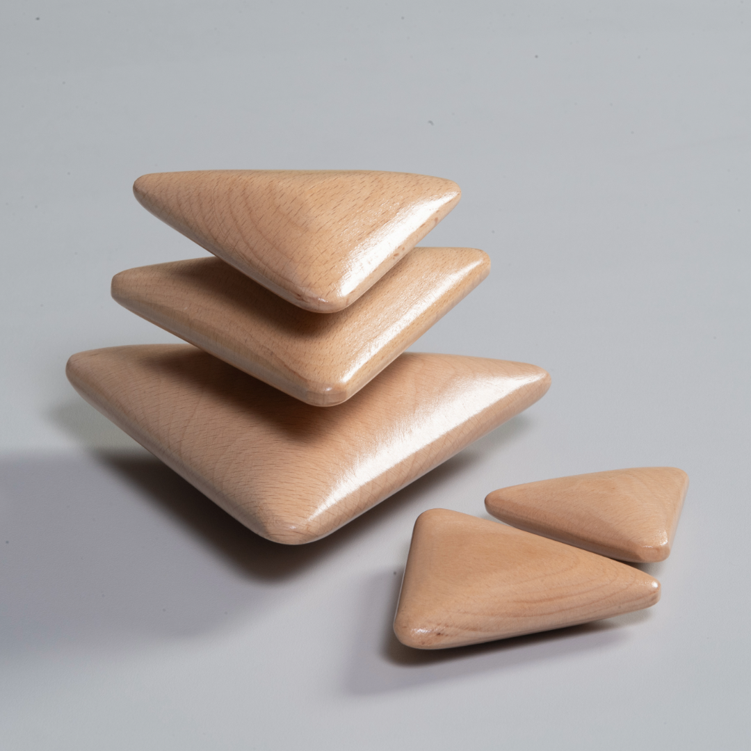 Wooden Stacking Triangles 5 pk