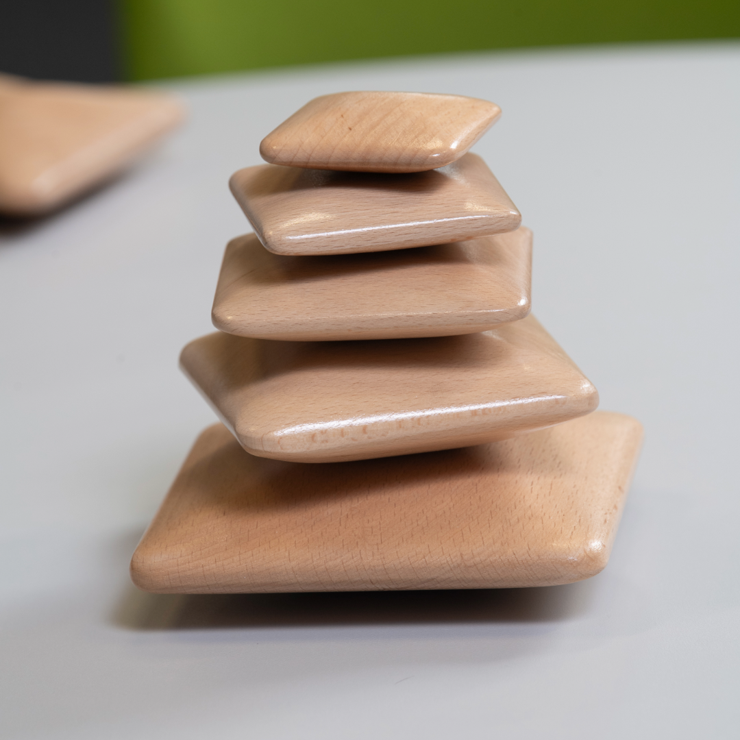 Wooden Stacking Squares 5 pk