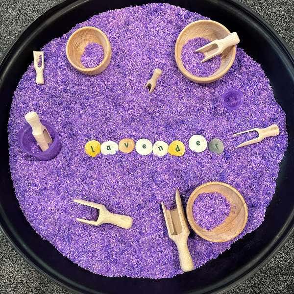 Lavender Rainbow Rice Pouring & Scooping Collection