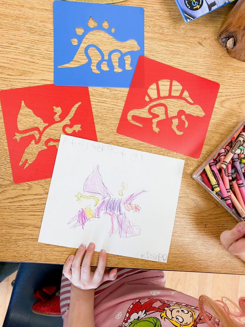 Dinosaurs Stencils Set Of 6