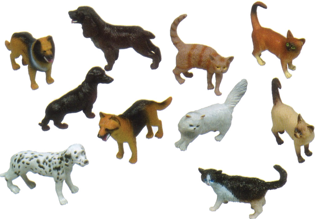 Pets Animal Playset Set of 10 5in