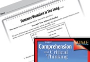 Test Prep Level 4: Summer Vacation Comprehension and Critica