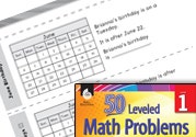 Operations in Base Ten Leveled Problem: Calendars: June
