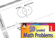 Geometry Leveled Problem: 2-D Shapes: Venn Diagram Ebook
