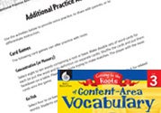Content-Area Vocabulary Level 3: Card: Games and Word Games