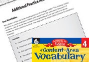 Content-Area Vocabulary Level 4: Card: Games and Word Games