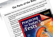 Language Arts Test Preparation Level 5: The Parts of the Bod