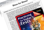 Language Arts Test Preparation Level 6: Dinos for Dinner Ebo