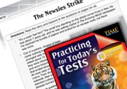 Language Arts Test Preparation Level 6: The Newsies Strike E