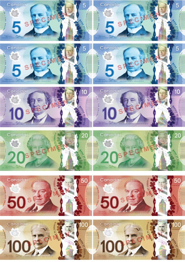 Math Die-Cut Magnets Canadian Dollars