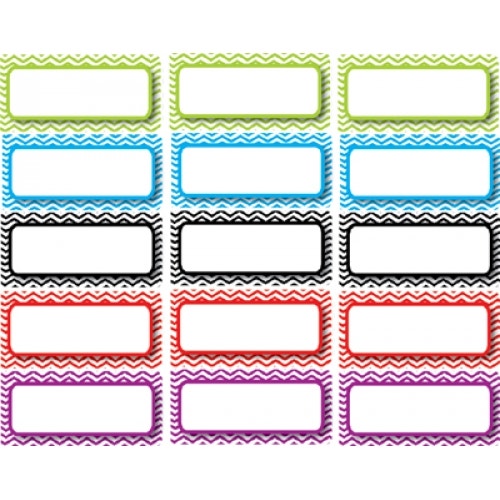 Magnetic Small Foam Nameplates & Labels Chevron 30 pcs