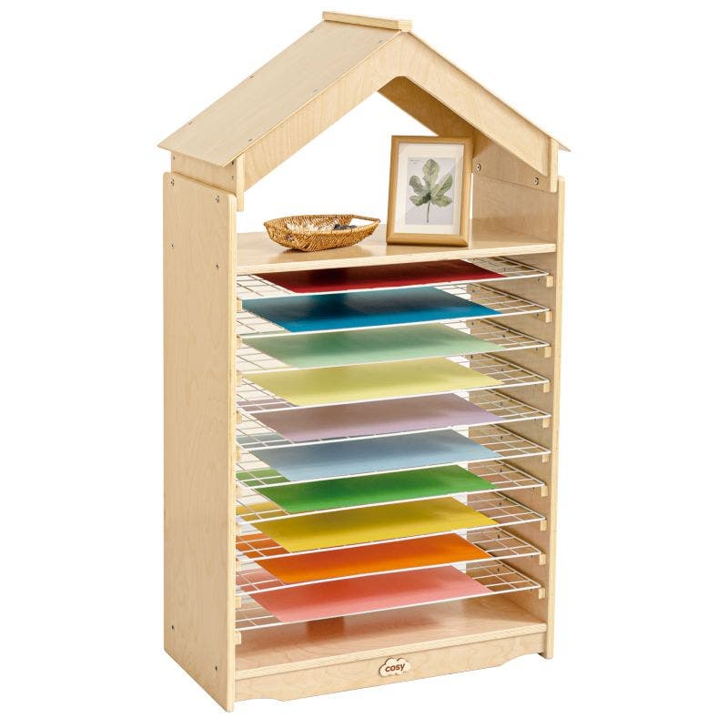 Wooden Paper Drying Rack 25.98inL x 47.64inH