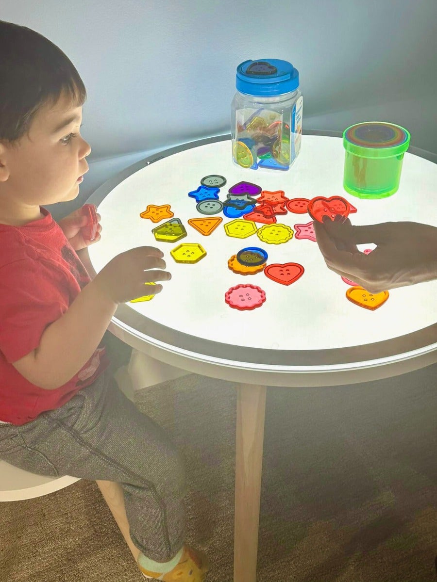 Transparent Large Buttons Mini Jar