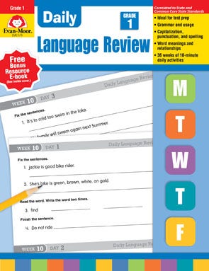 Daily Language Review Common Core Edition Grade 1 Ebook