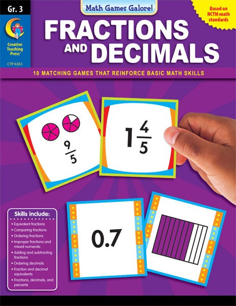 Gr 3 Fractions & Decimals - Math Games Galore Ebook