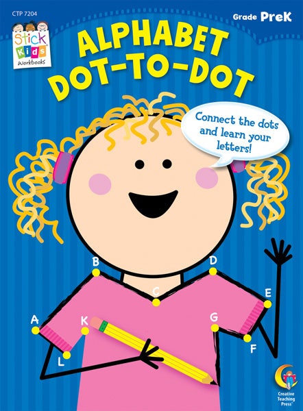 Alphabet: Dot-to-Dot Stick Kids Workbook: PreKindergarten Eb