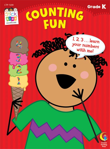 Counting Fun Stick Kids Workbook: Kindergarten Ebook