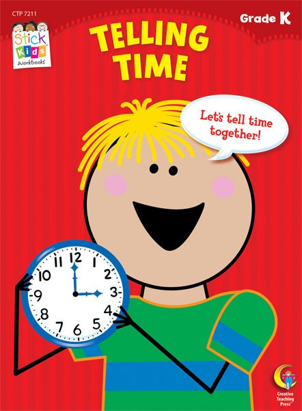 Telling Time Stick Kids Workbook: Kindergarten Ebook
