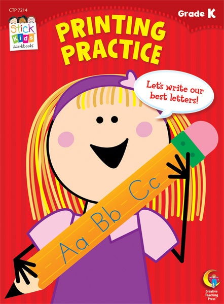 Printing Practice Stick Kids Workbook: Kindergarten Ebook