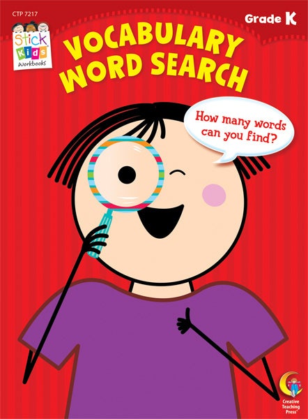 Vocabulary Word Search Stick Kids Workbook: Kindergarten Ebo