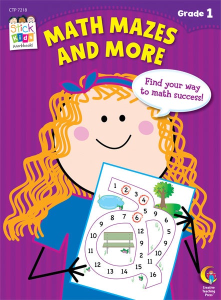 Math Mazes and More Stick Kids Workbook: Grade 1 Ebook