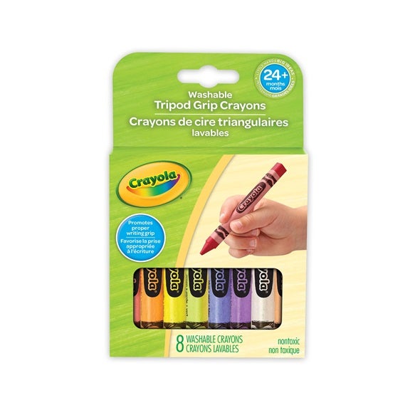 Crayola Washable Tripod Grip Crayons 8 ct