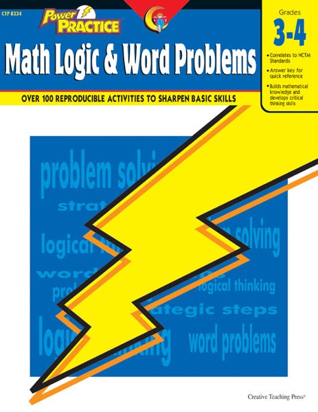 Gr 3-4 Math Logic & Word Problems Power Practice Ebook