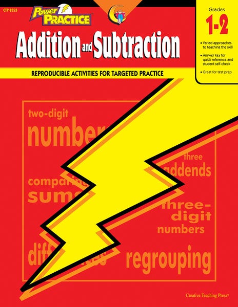 Gr 1-2 Addition & Subtraction Math Power Practice Ebook