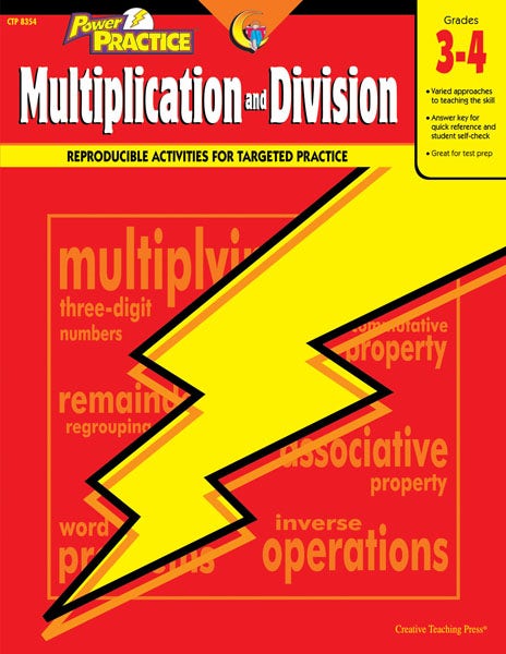Gr 3-4 Multiplication & Division Math Power Practice Ebook
