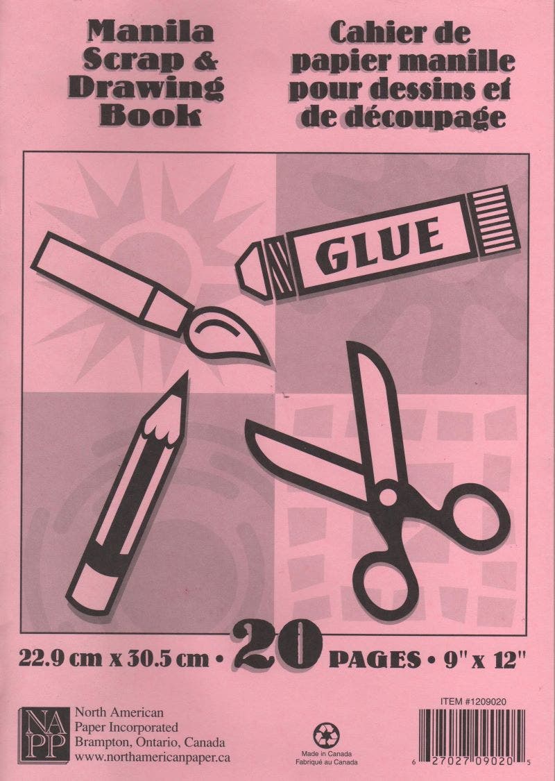 9 x 12 Manilla Scrapbook 20 pgs