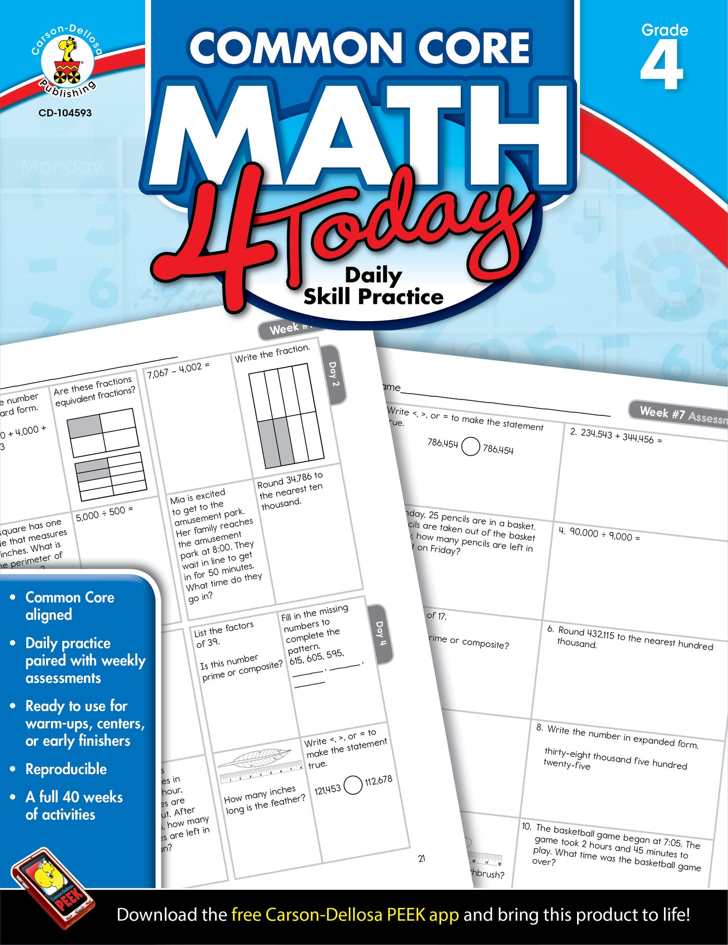 Common Core Math 4 Today Grade 4 Ebook