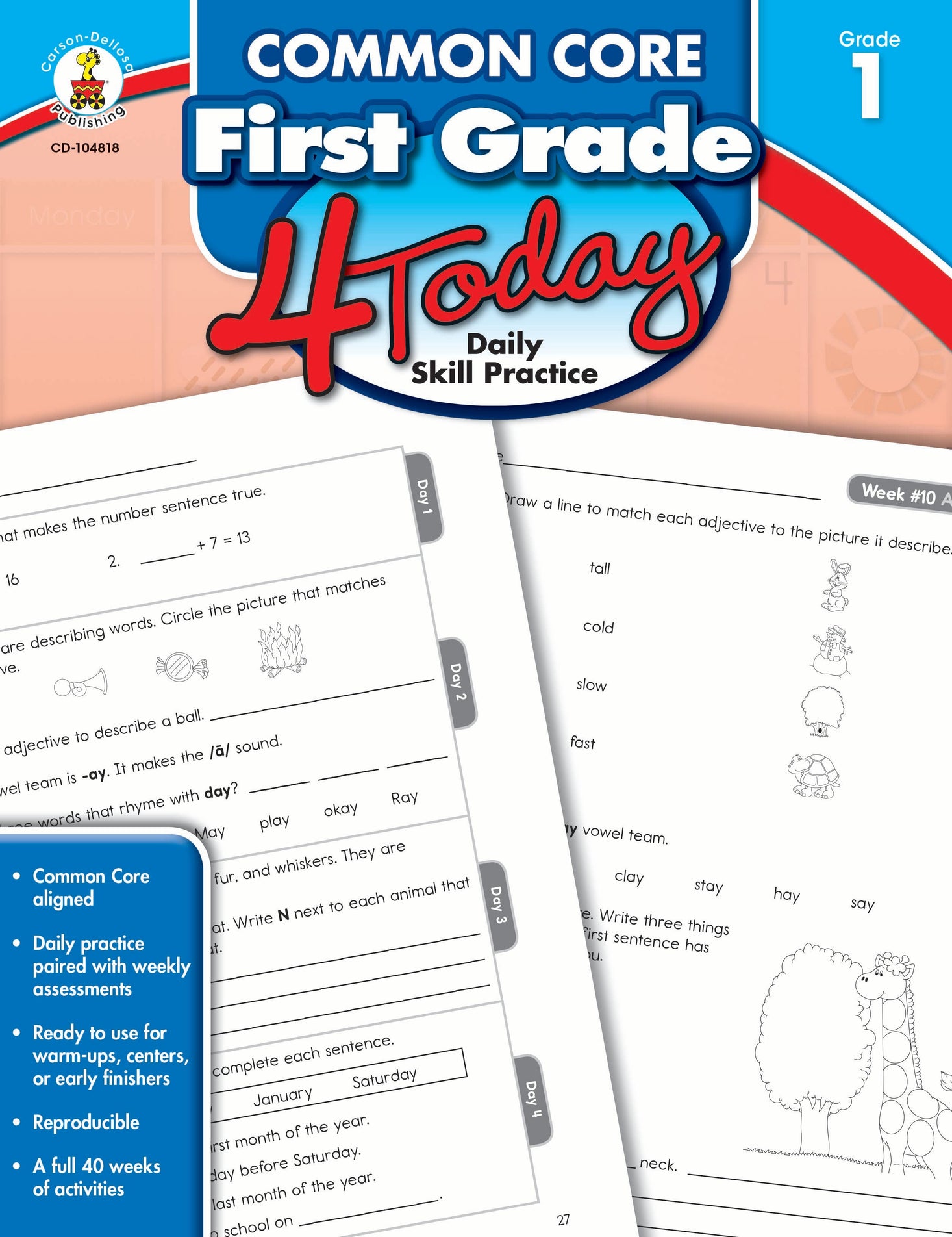 Common Core First Grade 4 Today Grade 1 Ebook