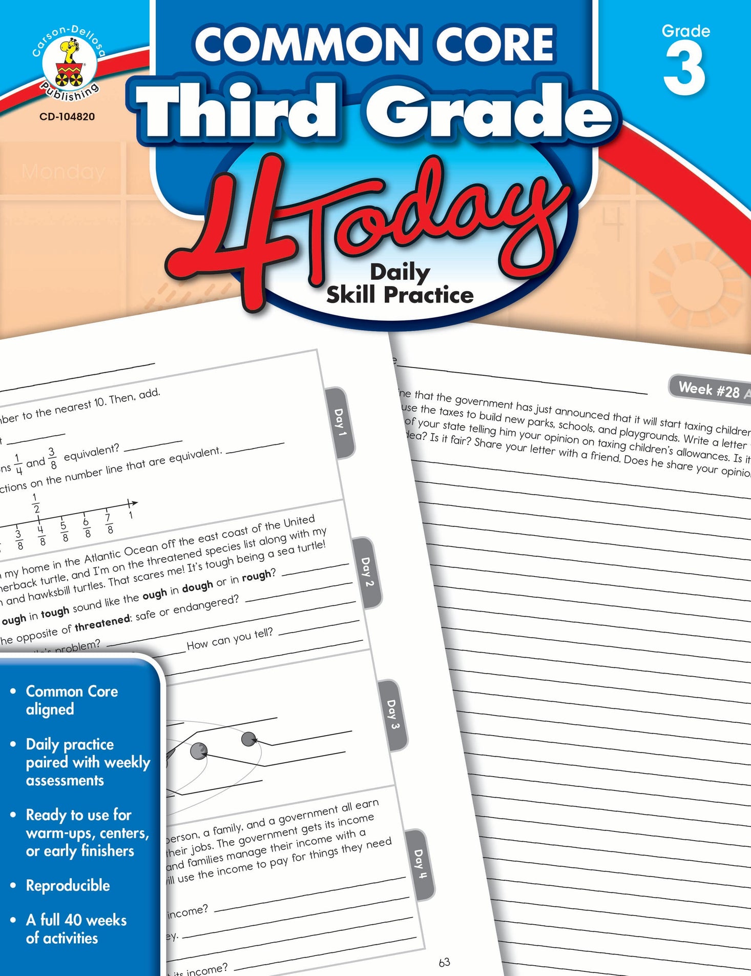 Common Core Third Grade 4 Today Grade 3 Ebook