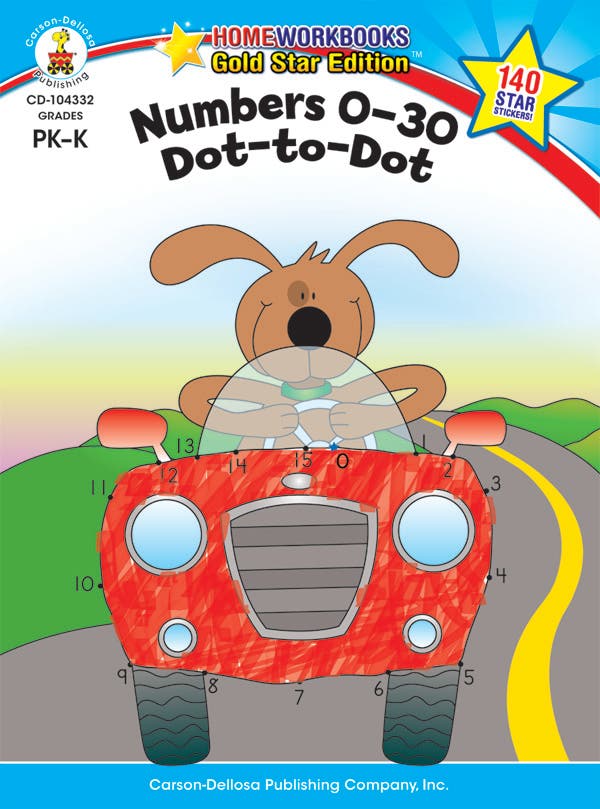 Numbers 0-30: Dot-To-Dot Grades Pk