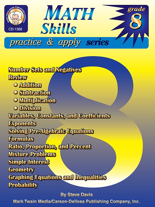 Gr 8 Math Skills Ebook