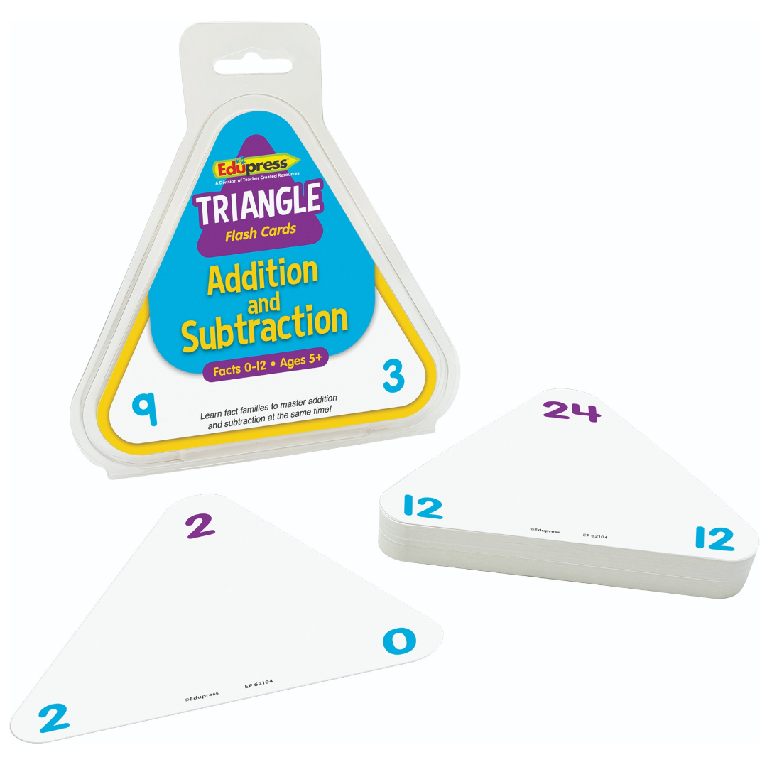Addition and Subtraction Triangle Flash Cards
