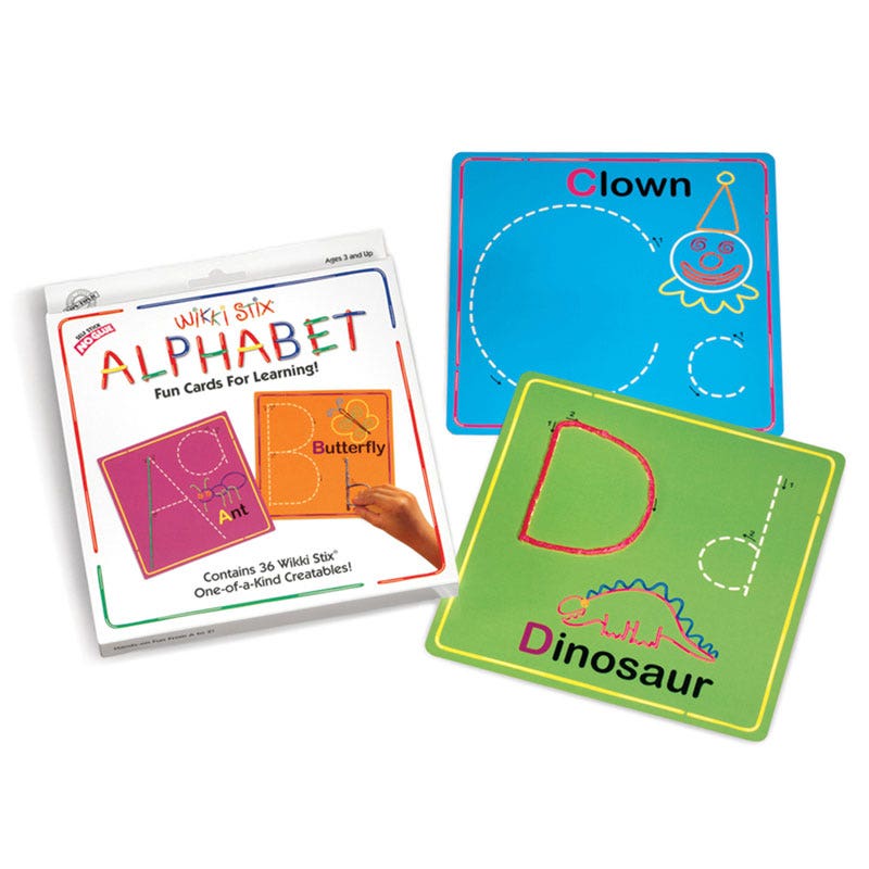 Alphabet Cards Wikki Stix