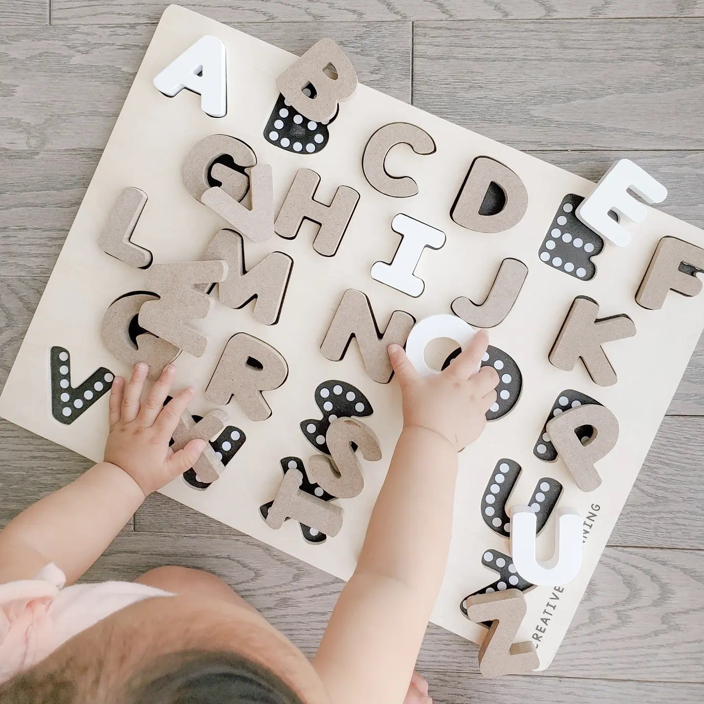 Uppercase Alphabet Chalkboard Puzzle