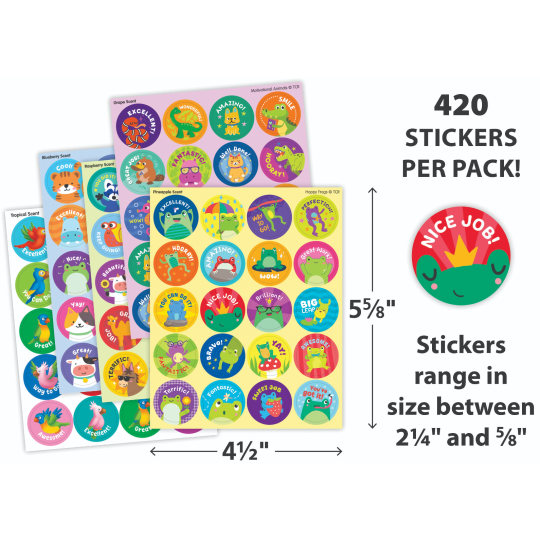Animal Friends Smelly Stickers Variety Pack