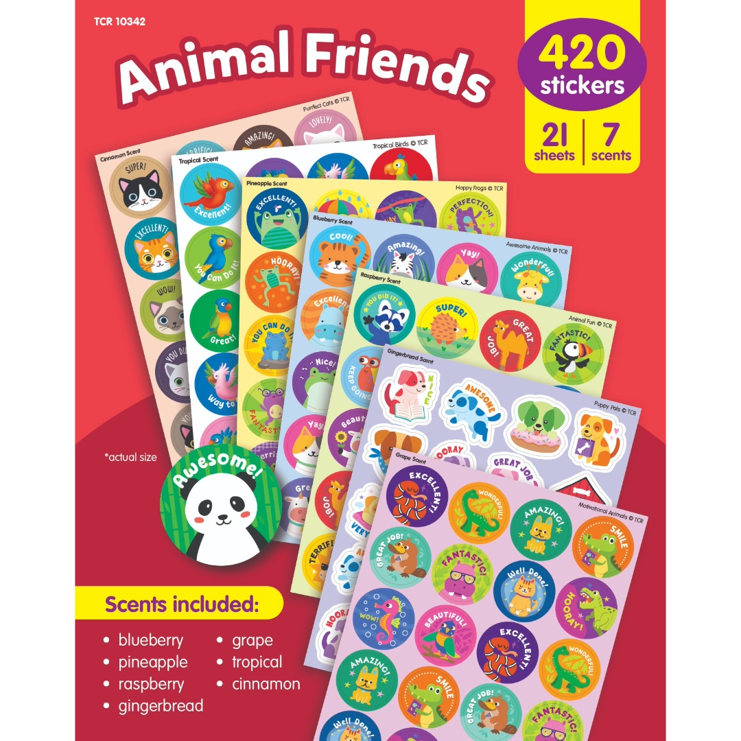 Animal Friends Smelly Stickers Variety Pack